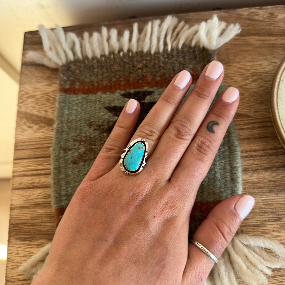 Native Made Kingman Turquoise Ring